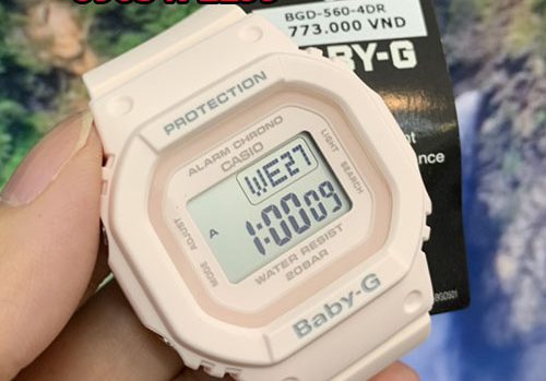 Đánh giá đồng hồ Casio Baby G BGD-560-4ER – Nữ tính Square Digital