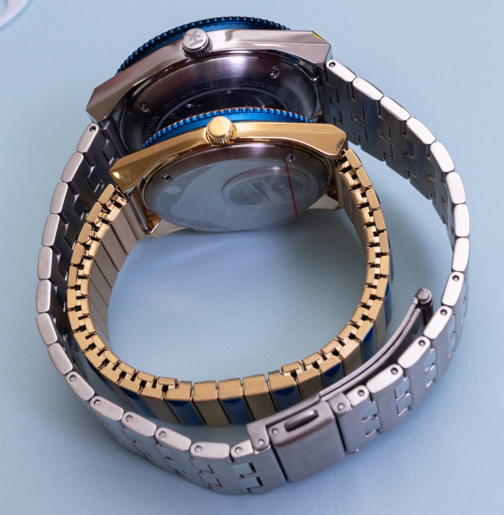 Timex M79 Automatic and Q Malibu blue watches 2 1002x1024 - Đồng hồ Timex M79 Automatic & Q Malibu giá bao nhiêu?