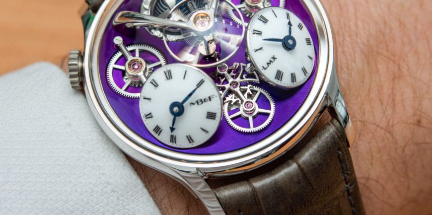 Đồng hồ MB&F LMX Paris Edition màu tím & bạch kim cho niềm đam mê thời gian